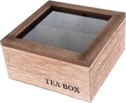 Box na čaj Vintage Home 16x8 cm, drevený%