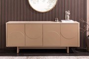 Dizajnová komoda LUNA 180 cm s keramickou doskou – Kašmír & Travertín