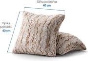 Bielastické poťahy OCEANO NOVÉ béžové obliečky na vankúšiky 2 ks ( 40 x 40 cm)