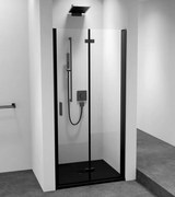 Polysan Polysan, ZOOM LINE BLACK sprchové dvere skladacie 800 mm, pravé, číre sklo, ZL4815BR