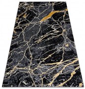 Koberec GLOSS 529A 82 mramor glamour - čierny, zlatý