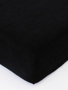 Froté plachta 90 × 200 cm - čierna