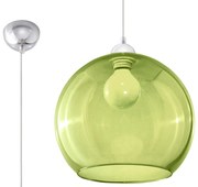 Zelené závesné svietidlo so skleneným tienidlom ø 30 cm Bilbao – Sollux