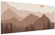 Obraz - Hnedé pohorie N⁰1 (120x50 cm)