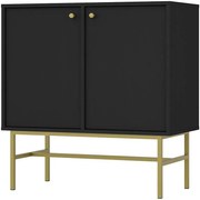 Komoda Tokyo 3 2F čierny grafit 812