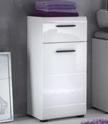 Kúpeľňová stojacie skrinka Skin, lesklá biela%