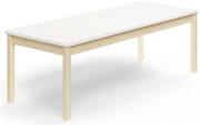 Stôl DECIBEL, 1800x700x590 mm, akustický HPL, breza/biela