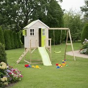 Detský záhradný domček s ihriskom VILLA | limetková