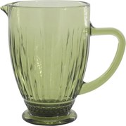 Zelený sklenený džbán s vrúbkami Saint-Émilion - 12*20 cm / 1000 ml
