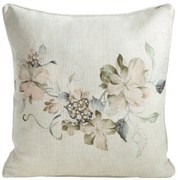 DEKORAČNÁ OBLIEČKA NA VANKÚŠ LEN39 45X45 CM KVETY