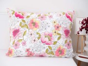 Bavlnená obliečka na vankúš Renforcé 70 × 90 cm - Kvetinky