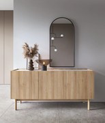 KOMODA TROJDVEROVÁ MARCIO DUB RIVIERA + MRAMOR 144 cm