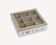Drevená krabička na čaj I LOVE TEA