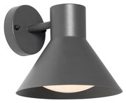 Priemyselná vonkajšia nástenná lampa tmavosivá kužeľ IP44 - Natas