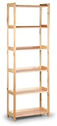 Drevený regál, 6 políc, 2040 x 680 x 335 mm