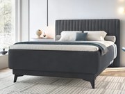 Postel Kalla 140x200 cm, tmavo šedá látka%