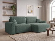 Rozkladacia obojstranná sedacia súprava do L NORDEN TILIA 250x140 cm, zelená
