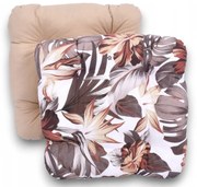 Podsedák na stoličke 40x40 cm - Listy monstery hnedé