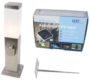 Vonkajšia lampa oceľ vrátane objímky IP44 - Malios so zemným kolíkom a káblovou objímkou