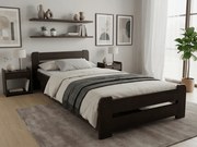 Posteľ Laura 90 x 200 cm, orech Rošt: S latkovým roštom, Matrac: Matrac DELUXE 10 cm