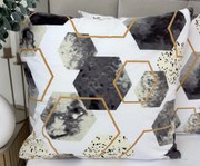 Obliečka na vankúš Graphite Grey 40x40 cm – moderný geometrický vzor, 100 % bavlna