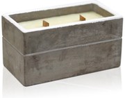 Sójová sviečka betónová veľká - Klinček & Tmavé Santalové Drevo