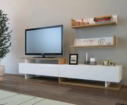 Obývacia stena Ayaz 180 cm biela/hnedá