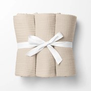Biante Mušelínová plienka/dečka Nature MSN-015 Krémová - ZVÝHODNENÁ SADA 3 KS 100x100 cm - Sada 3 ks