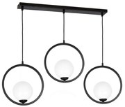 Závesné svietidlo Boston, 3x biele sklenené tienidlo, b