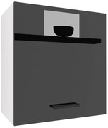 Kuchynská skrinka Belini horná 60 cm čierny lesk  INF SG60/1/WT/B/0/B1