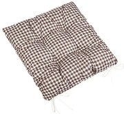Bellatex Sedák Berta prešívaný Kocka hnedá, 40 x 40 cm