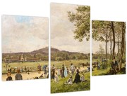 Obraz - French 19th Century, Race Course at Longchamps, reprodukcia (90x60 cm)