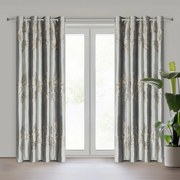 ZATEMŇOVACÍ ZÁVES NA KRÚŽKOCH IDALIA 140X250 CM LISTY