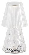 Stolná lampa priehľadné sklo vrátane LED nabíjateľná IP44 - Lola 20 Lux