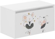 Detský úložný box s motívom myšky – 40 × 40 × 69 cm