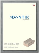 DANTIK rám na obraz 59,4x84 | KOSTELNÍ malá šedá (Plexi Čiré)