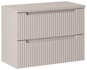 Závěsná skříňka pod umyvadlo Nova Cashmere II s deskou 80 cm kašmír