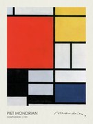 Obrazová reprodukcia Composition with Red, Yellow, Blue, and Black (1921), Piet Mondrian