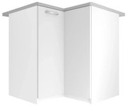 Kuchynská skrinka Belini spodná rohová 90 cm biely mat s pracovnou doskou  TOR SNP90/3/WT/WT/0/E