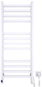 Kúpeľňový rebríkový radiátor s termostatom AVANGARD 459W/230V 120,6cm IP44 biely pravostranný