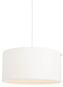 Moderné závesné svietidlo biele s bielym tienidlom 50 cm - Combi 1