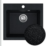 Sink Quality Ferrum 50, kuchynský granitový drez 490x450x195 mm + chrómový sifón, brocade, SKQ-FER.B.1K50.X