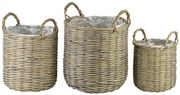 Sada 3 ks kulatých košíků GUSTAV III M-XL béžová
