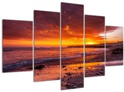 Obraz západu slnka pri mori (150x105 cm)