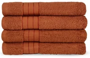Froté bavlnené uteráky v tehlovej farbe v súprave 4 ks 50x100 cm – Good Morning