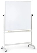 Mobilná otočná magnetická tabuľa, lakovaný povrch, 1200 x 1200 mm
