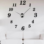 Trendy nástenné hodiny z plexiskla | CONNIE: Čierna Ral 9005 Farba čierna RAL 9005 80 cm 3287-102730 12S004 bez srdiecka