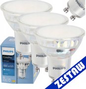 SADA 3x žiarovka Philips GU10 4,9W 550 lm 112 lm/W 4000K EyeComfort