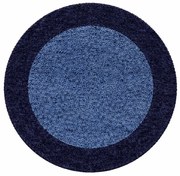 Ayyildiz, Kusový koberec Life Shaggy 1503 navy kruh, 120x120 (priemer) kruh, modrá, obývacia izba