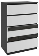 Komoda 51 Belini čierny / biely MH KOM1/1/B/W/B/0